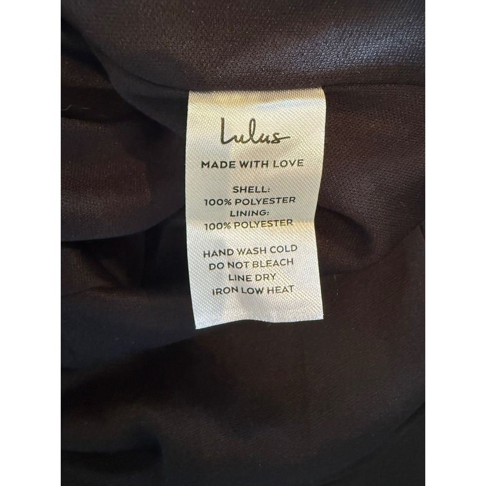 Lulus Black and White One Shoulder Bow Detail Maxi Dress XL Formal Gown Slit - Picture 5 of 5